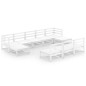 vidaXL Juego de muebles de jardín 10 piezas madera maciza de pino vidaXL Juego de muebles de jardín 10 piezas madera maciza de pino