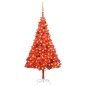 vidaXL Árbol de Navidad preiluminado con luces y bolas rojo 180 cm vidaXL Árbol de Navidad preiluminado con luces y bolas rojo 180 cm