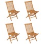 vidaXL Conjunto de comedor de jardín 5 piezas madera maciza de teca
