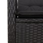 vidaXL Set de comedor de jardín 7 pzas y cojines ratán sintético negro vidaXL Set de comedor de jardín 7 pzas y cojines ratán sintético negro