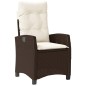 vidaXL Set comedor de jardín 5 piezas y cojines ratán sintético marrón vidaXL Set comedor de jardín 5 piezas y cojines ratán sintético marrón