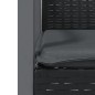 vidaXL Juego comedor jardín 5 piezas y cojines ratán sintético y acero