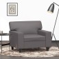 vidaXL Sillón cuero sintético gris 60 cm vidaXL Sillón cuero sintético gris 60 cm