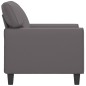 vidaXL Sillón cuero sintético gris 60 cm vidaXL Sillón cuero sintético gris 60 cm