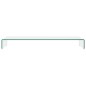 vidaXL Soporte para TV/Elevador monitor cristal claro 110x30x13 cm