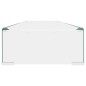 vidaXL Soporte para TV/Elevador monitor cristal claro 110x30x13 cm