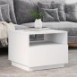 vidaXL Mesa de centro con luces LED blanco 50x49x40 cm vidaXL Mesa de centro con luces LED blanco 50x49x40 cm