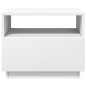 vidaXL Mesa de centro con luces LED blanco 50x49x40 cm vidaXL Mesa de centro con luces LED blanco 50x49x40 cm