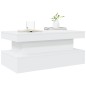 vidaXL Mesa de centro con luces LED blanco 90x50x40 cm vidaXL Mesa de centro con luces LED blanco 90x50x40 cm