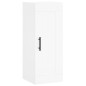 vidaXL Aparador alto madera contrachapada blanco 34,5x34x180 cm