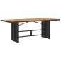 vidaXL Set de comedor de jardín 7 pzas y cojines ratán sintético negro vidaXL Set de comedor de jardín 7 pzas y cojines ratán sintético negro