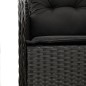 vidaXL Set de comedor de jardín 7 pzas y cojines ratán sintético negro vidaXL Set de comedor de jardín 7 pzas y cojines ratán sintético negro