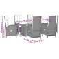 vidaXL Set de comedor de jardín 7 pzas y cojines ratán sintético negro vidaXL Set de comedor de jardín 7 pzas y cojines ratán sintético negro