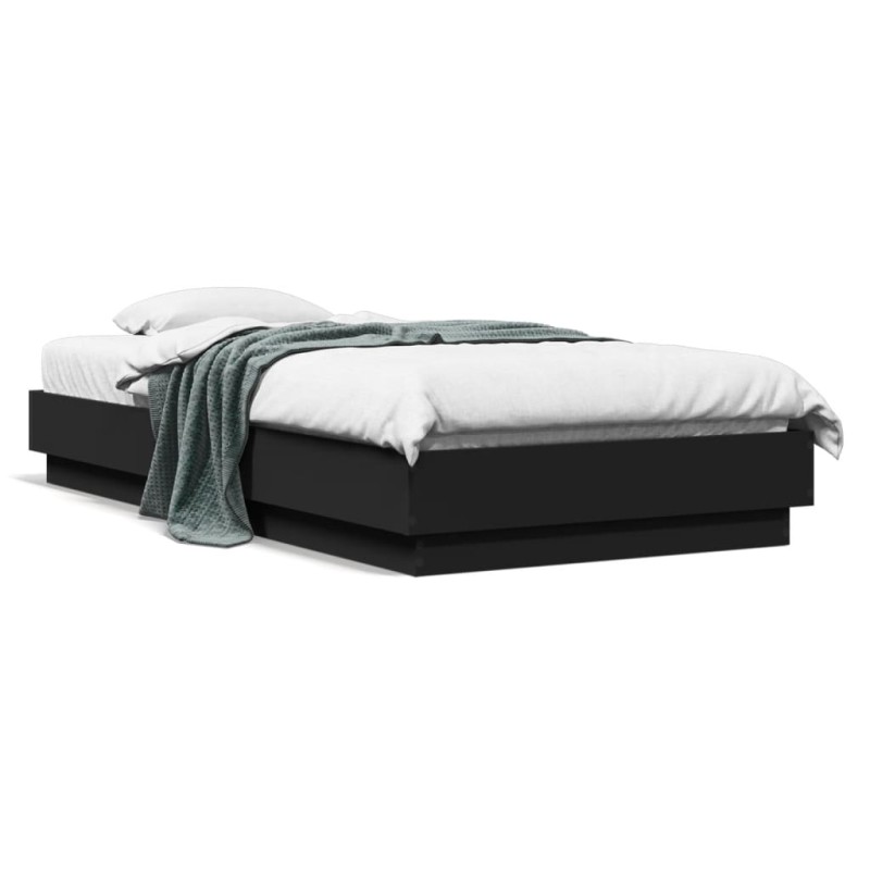 vidaXL Estructura de cama madera de ingeniería negra 90x190 cm vidaXL Estructura de cama madera de ingeniería negra 90x190 cm