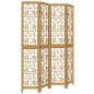 vidaXL Biombo separador de 4 paneles madera maciza paulownia marrón vidaXL Biombo separador de 4 paneles madera maciza paulownia marrón