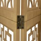 vidaXL Biombo separador de 4 paneles madera maciza paulownia marrón vidaXL Biombo separador de 4 paneles madera maciza paulownia marrón