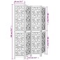 vidaXL Biombo separador de 4 paneles madera maciza paulownia marrón vidaXL Biombo separador de 4 paneles madera maciza paulownia marrón