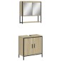 vidaXL Set de muebles de baño 2 pzas madera contrachapada roble Sonoma