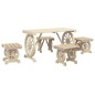 vidaXL Juego de comedor de jardín 5 piezas madera maciza de abeto vidaXL Juego de comedor de jardín 5 piezas madera maciza de abeto