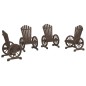 vidaXL Sillones de jardín Adirondack 4 uds madera maciza de abeto vidaXL Sillones de jardín Adirondack 4 uds madera maciza de abeto