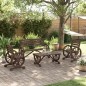 vidaXL Juego de muebles de jardín 4 piezas madera maciza de abeto vidaXL Juego de muebles de jardín 4 piezas madera maciza de abeto