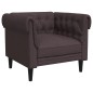 vidaXL Sillón Chesterfield de tela marrón oscuro vidaXL Sillón Chesterfield de tela marrón oscuro