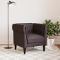 vidaXL Sillón Chesterfield de tela marrón oscuro vidaXL Sillón Chesterfield de tela marrón oscuro