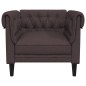 vidaXL Sillón Chesterfield de tela marrón oscuro vidaXL Sillón Chesterfield de tela marrón oscuro