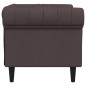 vidaXL Sillón Chesterfield de tela marrón oscuro vidaXL Sillón Chesterfield de tela marrón oscuro