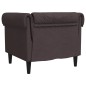 vidaXL Sillón Chesterfield de tela marrón oscuro vidaXL Sillón Chesterfield de tela marrón oscuro
