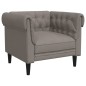 vidaXL Sillón Chesterfield de tela gris taupé vidaXL Sillón Chesterfield de tela gris taupé