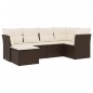vidaXL Set sofás de jardín 6 piezas y cojines ratán sintético marrón vidaXL Set sofás de jardín 6 piezas y cojines ratán sintético marrón