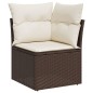 vidaXL Set sofás de jardín 6 piezas y cojines ratán sintético marrón vidaXL Set sofás de jardín 6 piezas y cojines ratán sintético marrón