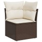 vidaXL Set de sofás de jardín 9 pzas y cojines ratán sintético marrón vidaXL Set de sofás de jardín 9 pzas y cojines ratán sintético marrón