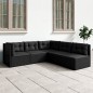vidaXL Set de muebles de jardín 5 pzas y cojines ratán sintético negro vidaXL Set de muebles de jardín 5 pzas y cojines ratán sintético negro