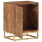 vidaXL Mesita de noche madera maciza de mango y hierro 40x30x50 cm vidaXL Mesita de noche madera maciza de mango y hierro 40x30x50 cm