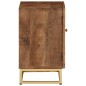vidaXL Mesita de noche madera maciza de mango y hierro 40x30x50 cm vidaXL Mesita de noche madera maciza de mango y hierro 40x30x50 cm