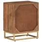 vidaXL Mesita de noche madera maciza de mango y hierro 40x30x50 cm vidaXL Mesita de noche madera maciza de mango y hierro 40x30x50 cm