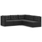 vidaXL Set de muebles de jardín 5 pzas y cojines ratán sintético negro vidaXL Set de muebles de jardín 5 pzas y cojines ratán sintético negro