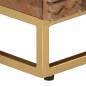 vidaXL Mesita de noche madera maciza de mango y hierro 40x30x50 cm vidaXL Mesita de noche madera maciza de mango y hierro 40x30x50 cm