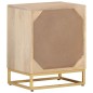 vidaXL Mesita de noche madera maciza de mango y hierro 40x30x50 cm vidaXL Mesita de noche madera maciza de mango y hierro 40x30x50 cm