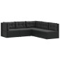 vidaXL Set de muebles de jardín 5 pzas y cojines ratán sintético negro vidaXL Set de muebles de jardín 5 pzas y cojines ratán sintético negro