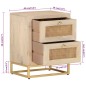 vidaXL Mesita de noche madera maciza de mango y hierro 40x30x50 cm vidaXL Mesita de noche madera maciza de mango y hierro 40x30x50 cm