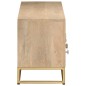 vidaXL Mueble de TV madera maciza de mango y hierro 110x30x40 cm vidaXL Mueble de TV madera maciza de mango y hierro 110x30x40 cm