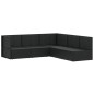 vidaXL Set de muebles de jardín 5 pzas y cojines ratán sintético negro vidaXL Set de muebles de jardín 5 pzas y cojines ratán sintético negro