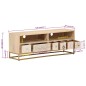 vidaXL Mueble de TV madera maciza de mango y hierro 110x30x40 cm vidaXL Mueble de TV madera maciza de mango y hierro 110x30x40 cm