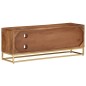vidaXL Mueble de TV madera maciza de mango y hierro 110x30x40 cm