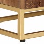vidaXL Mueble de TV madera maciza de mango y hierro 110x30x40 cm