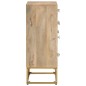 vidaXL Aparador de hierro y madera maciza de mango 55x30x76 cm