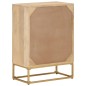 vidaXL Aparador de hierro y madera maciza de mango 55x30x76 cm